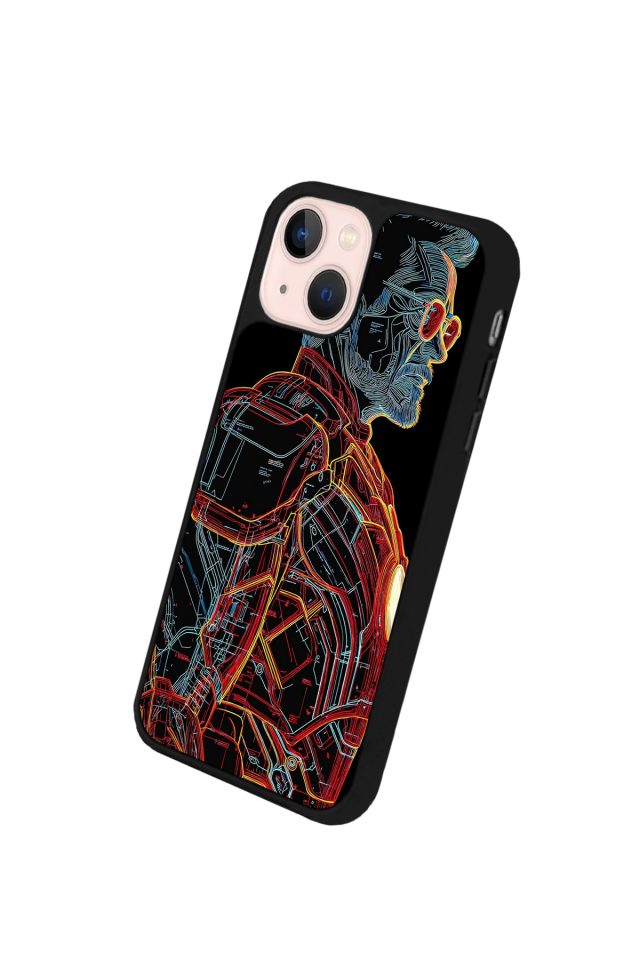 iPhone 13 Mini Uyumlu Iron Man ( Demir Adam ) Tasarımlı Glossy Premium Kılıf
