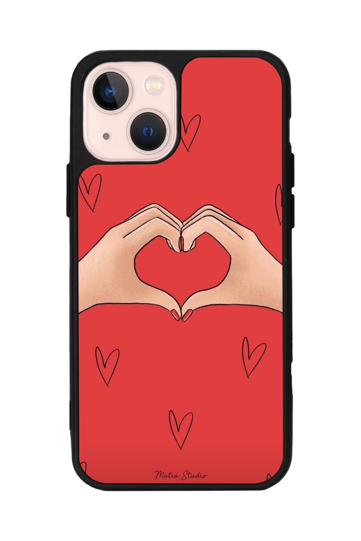 iPhone 15 Uyumlu Kalp Love Tasarımlı Glossy Premium Kılıf