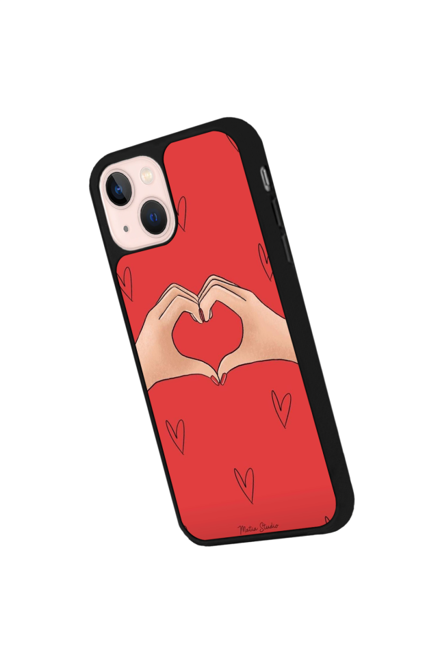 iPhone 15 Uyumlu Kalp Love Tasarımlı Glossy Premium Kılıf