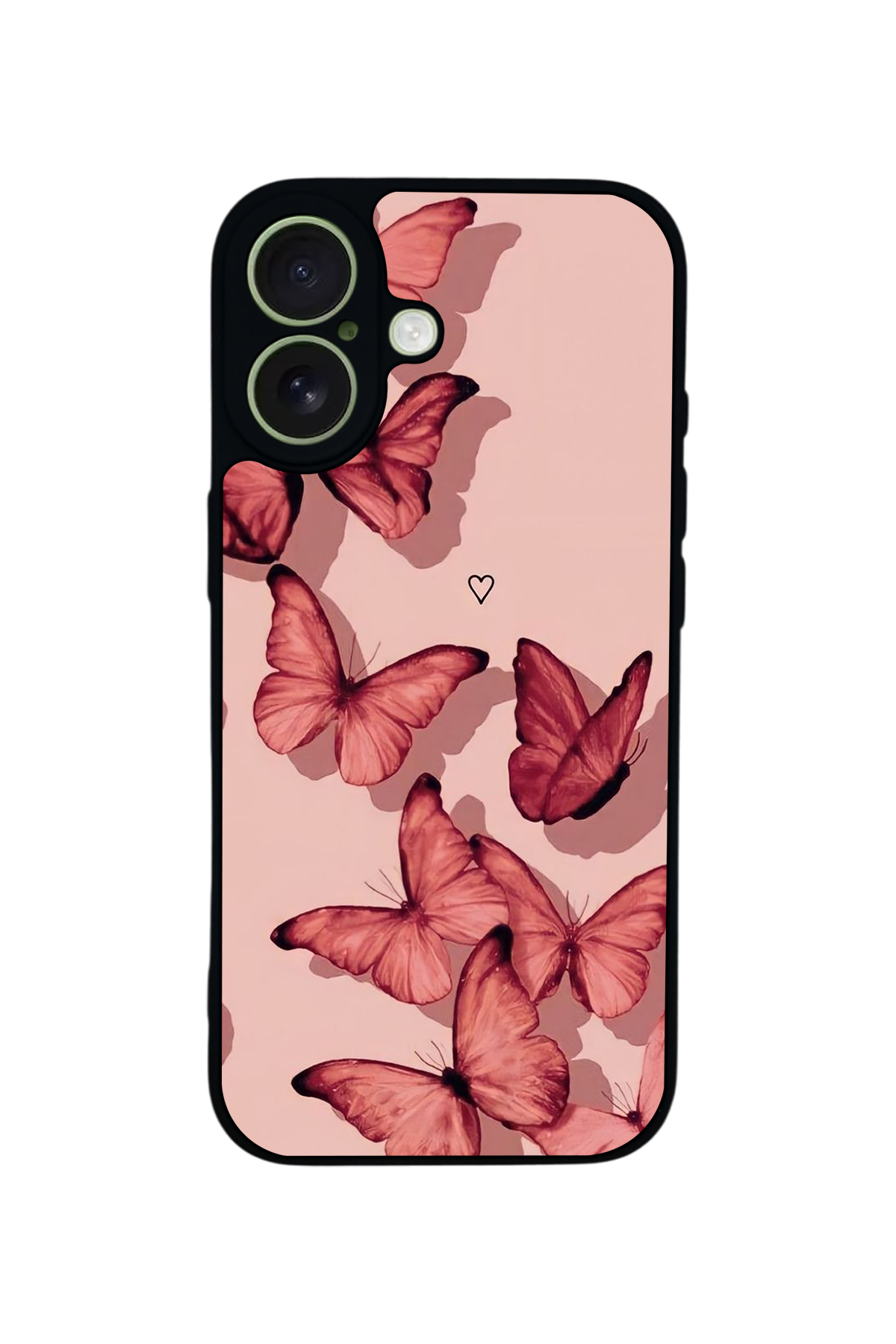 iPhone 17 Uyumlu Kelebek Tasarımlı Glossy Premium Kılıf