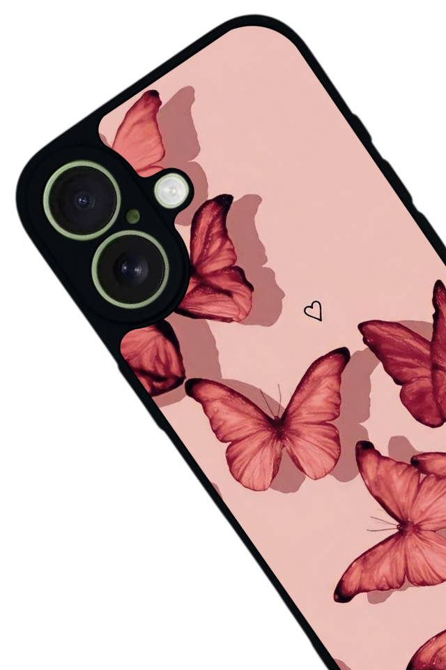 iPhone 17 Uyumlu Kelebek Tasarımlı Glossy Premium Kılıf