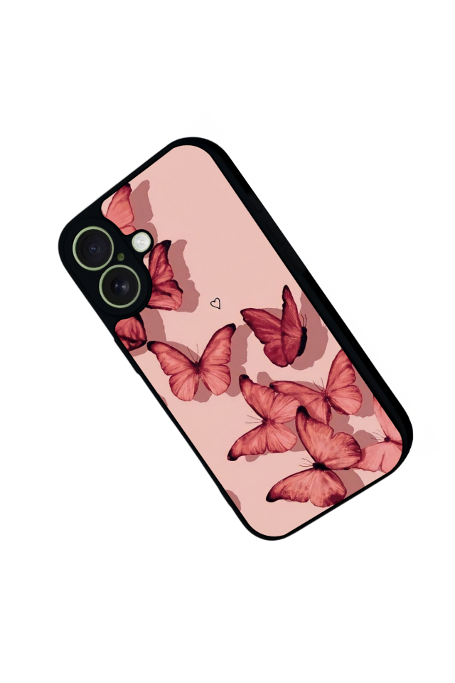 iPhone 17 Uyumlu Kelebek Tasarımlı Glossy Premium Kılıf