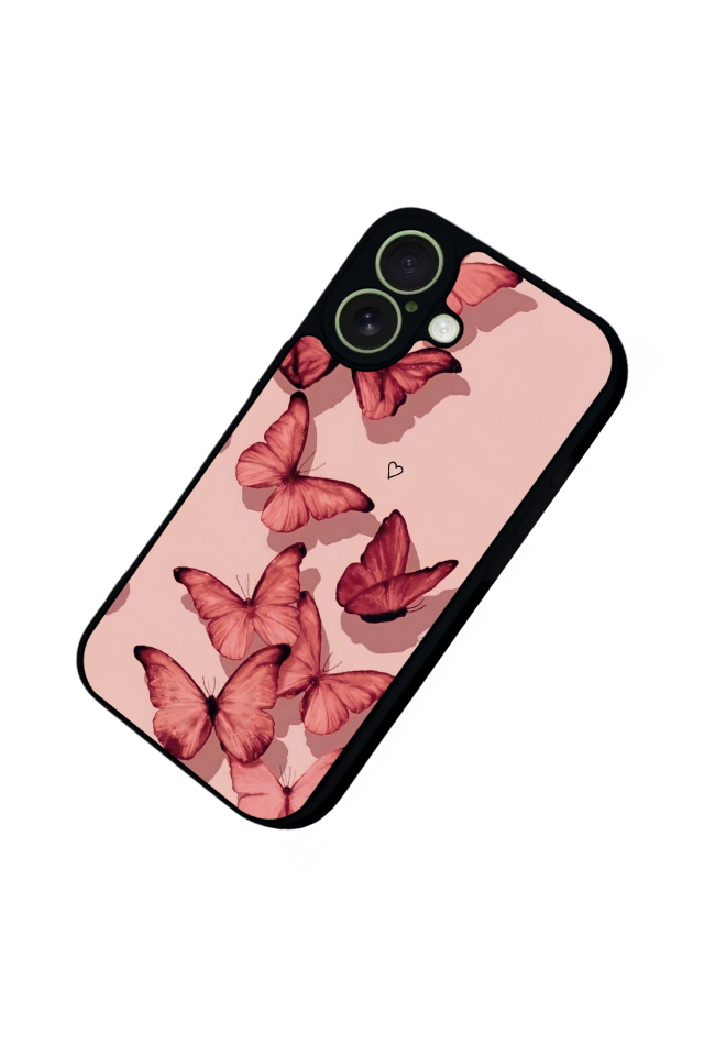 iPhone 17 Uyumlu Kelebek Tasarımlı Glossy Premium Kılıf