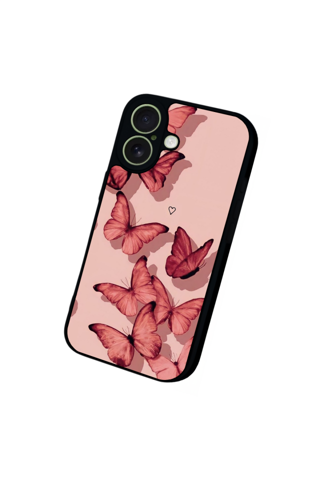 iPhone 17 Uyumlu Kelebek Tasarımlı Glossy Premium Kılıf