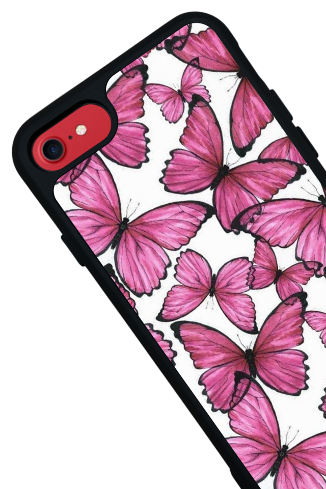iPhone 7 Uyumlu Kelebek Tasarımlı Glossy Premium Kılıf