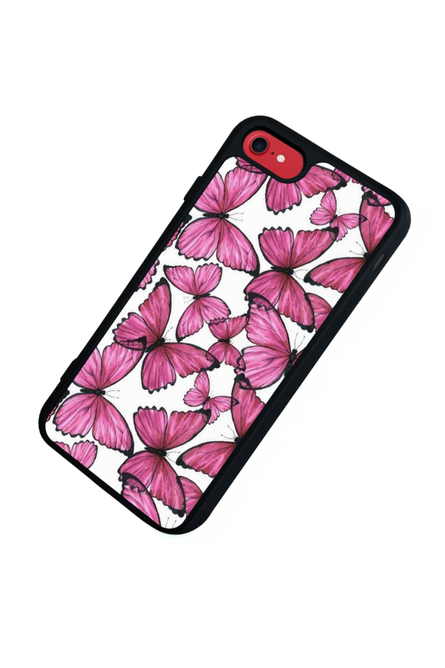 iPhone 7 Uyumlu Kelebek Tasarımlı Glossy Premium Kılıf