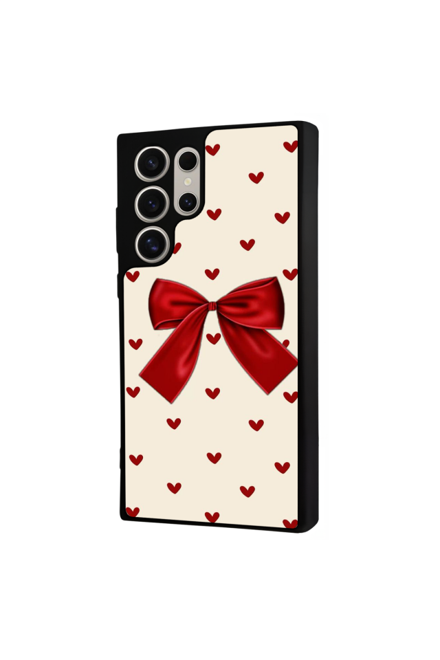 Samsung Galaxy S22 Ultra Uyumlu Kurdele Tasarımlı Glossy Premium Kılıf
