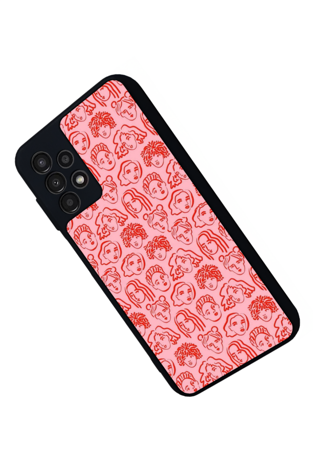 Samsung Galaxy A13 Uyumlu Line Art Tasarımlı Glossy Premium Kılıf