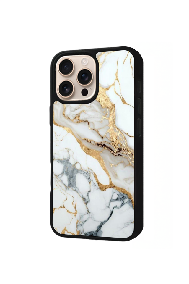 iPhone 14 Pro Max Uyumlu Mermer Marble Tasarımlı Glossy Premium Kılıf