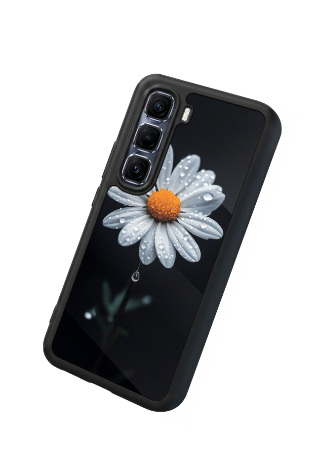 Infinix Hot 60 Pro Plus Uyumlu Papatya Tasarımlı Glossy Premium Kılıf