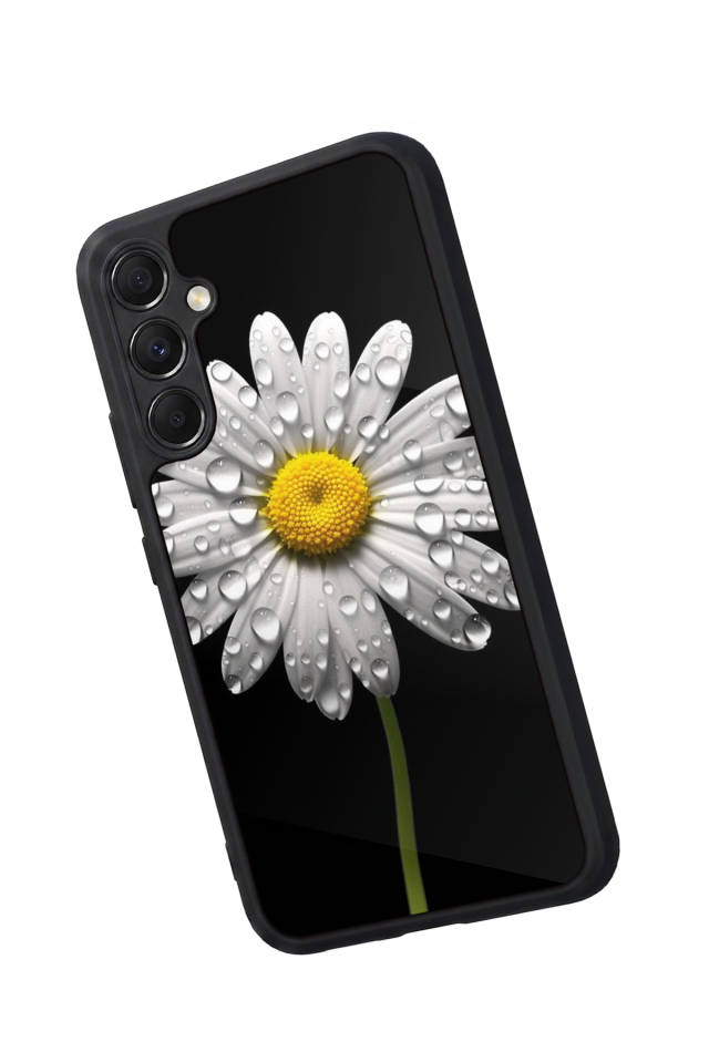 Samsung Galaxy A34 Uyumlu Papatya Tasarımlı Glossy Premium Kılıf