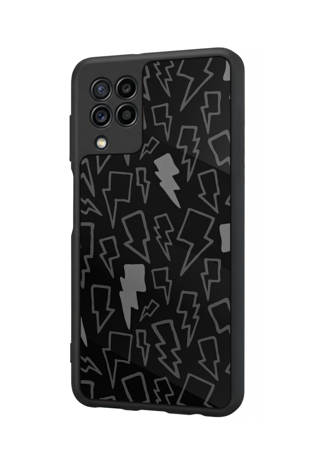 Samsung Galaxy M22 Uyumlu Simsek Tasarımlı Glossy Premium Kılıf