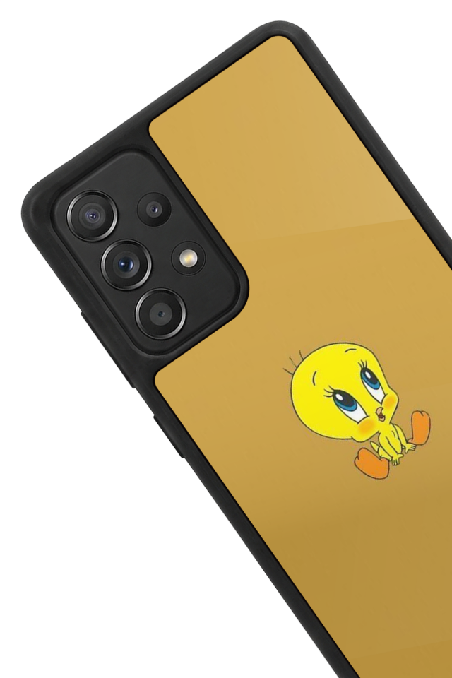 Samsung Galaxy A72 Uyumlu Tweety Tasarımlı Glossy Premium Kılıf
