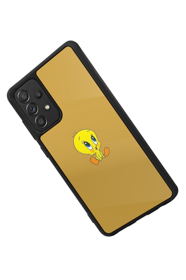 Samsung Galaxy A72 Uyumlu Tweety Tasarımlı Glossy Premium Kılıf