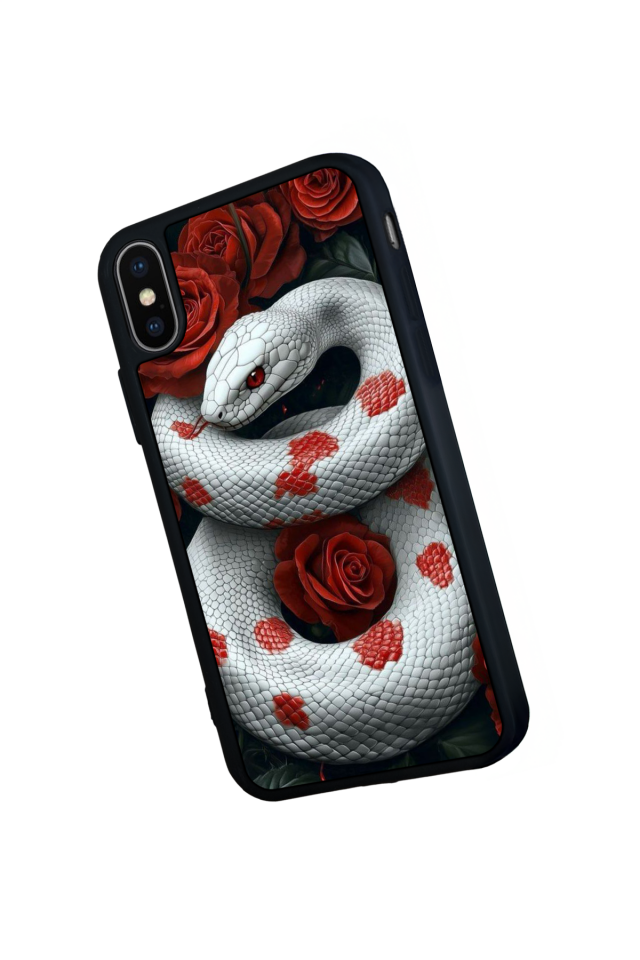 iPhone X/ XS Uyumlu Yılan Tasarımlı Glossy Premium Kılıf