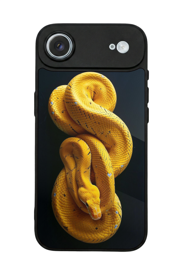 iPhone 17 Air Uyumlu Yılan Tasarımlı Glossy Premium Kılıf