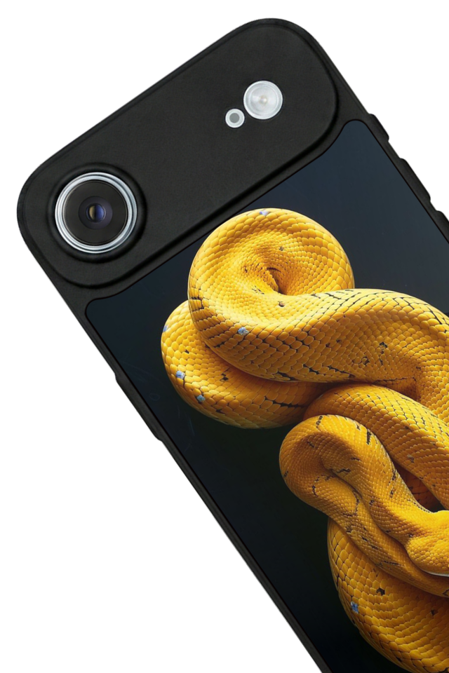 iPhone 17 Air Uyumlu Yılan Tasarımlı Glossy Premium Kılıf