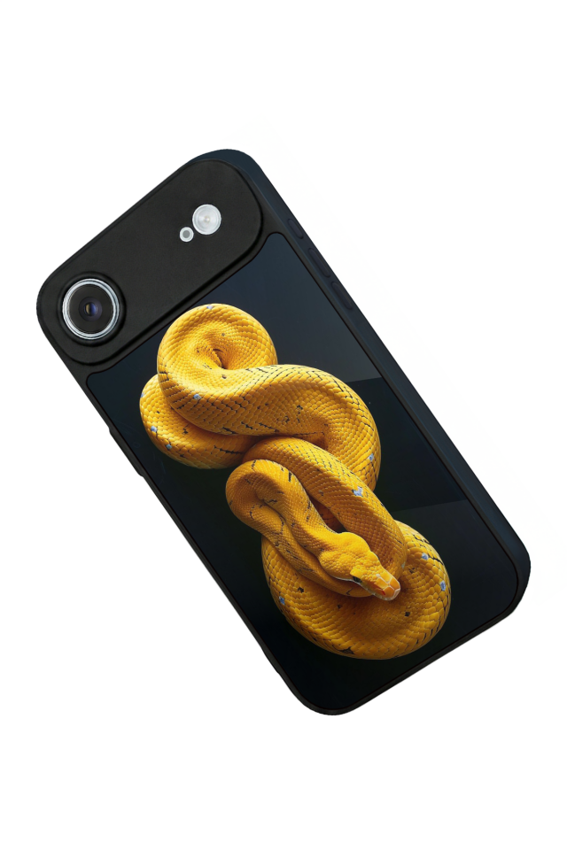 iPhone 17 Air Uyumlu Yılan Tasarımlı Glossy Premium Kılıf