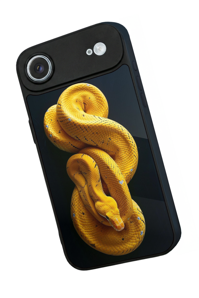 iPhone 17 Air Uyumlu Yılan Tasarımlı Glossy Premium Kılıf