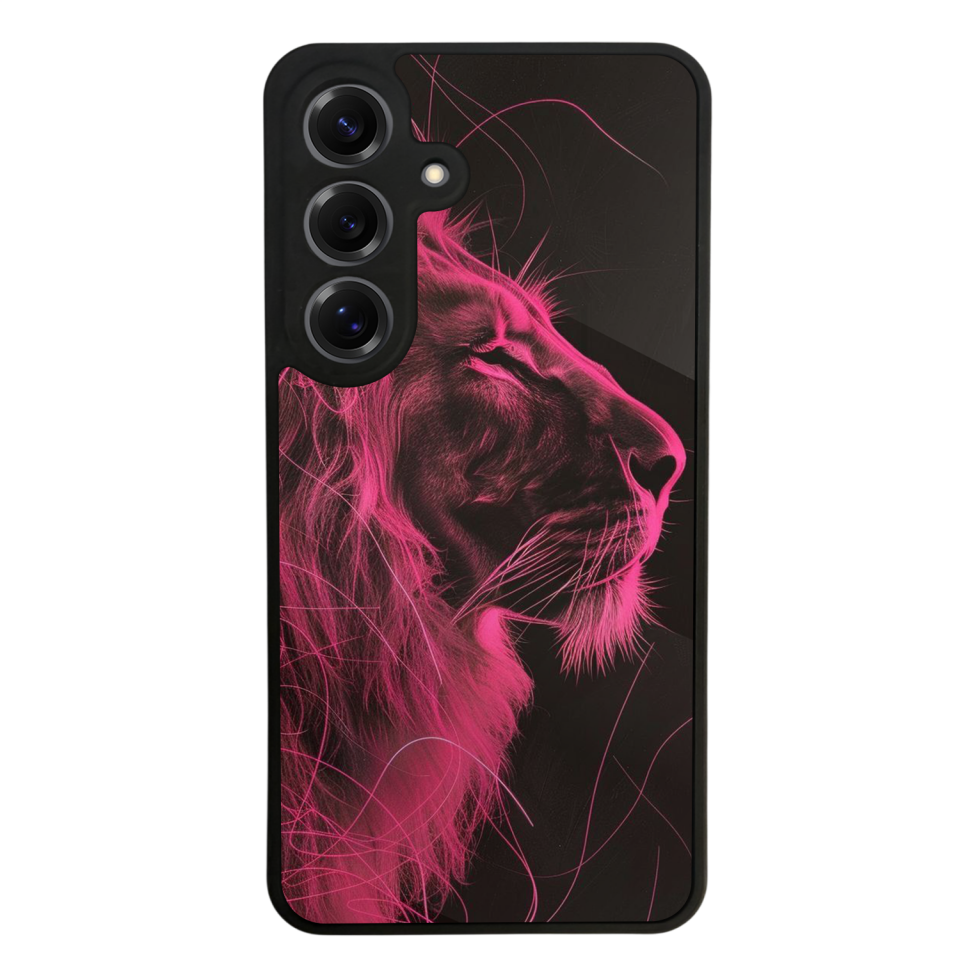 Samsung Galaxy S25 Uyumlu Aslan Tasarımlı Glossy Premium Kılıf