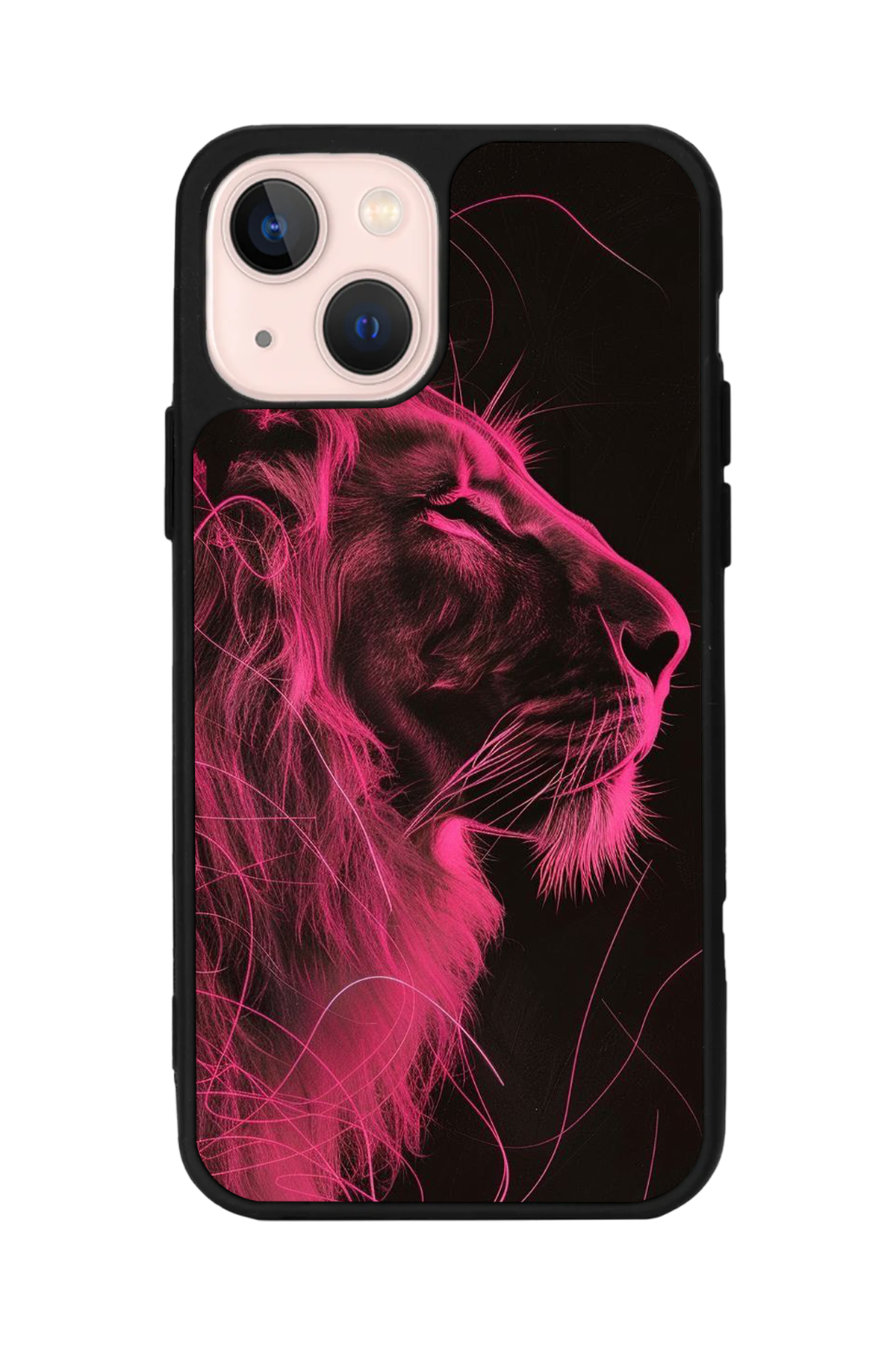 iPhone 13/14 Uyumlu Aslan Tasarımlı Glossy Premium Kılıf