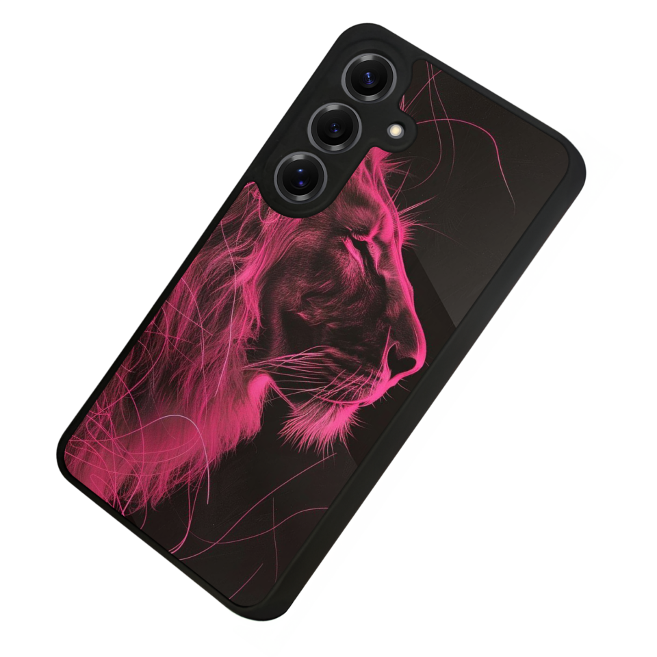 Samsung Galaxy S25 Uyumlu Aslan Tasarımlı Glossy Premium Kılıf