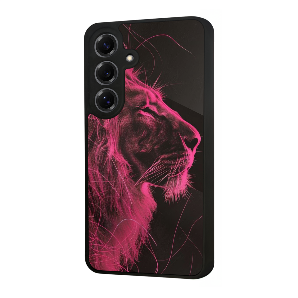 Samsung Galaxy S25 Uyumlu Aslan Tasarımlı Glossy Premium Kılıf