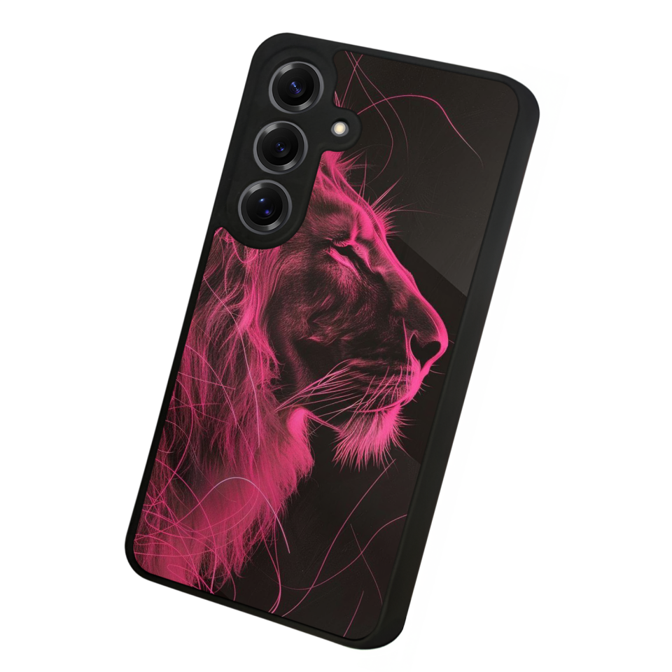 Samsung Galaxy S25 Uyumlu Aslan Tasarımlı Glossy Premium Kılıf