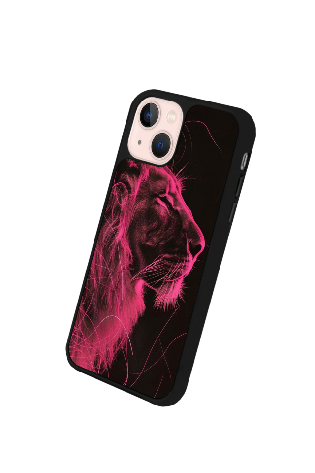 iPhone 13/14 Uyumlu Aslan Tasarımlı Glossy Premium Kılıf