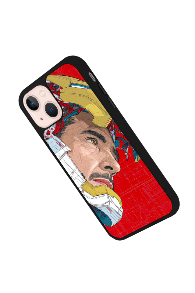 iPhone 13 Mini Uyumlu Iron Man ( Demir Adam ) Tasarımlı Glossy Premium Kılıf