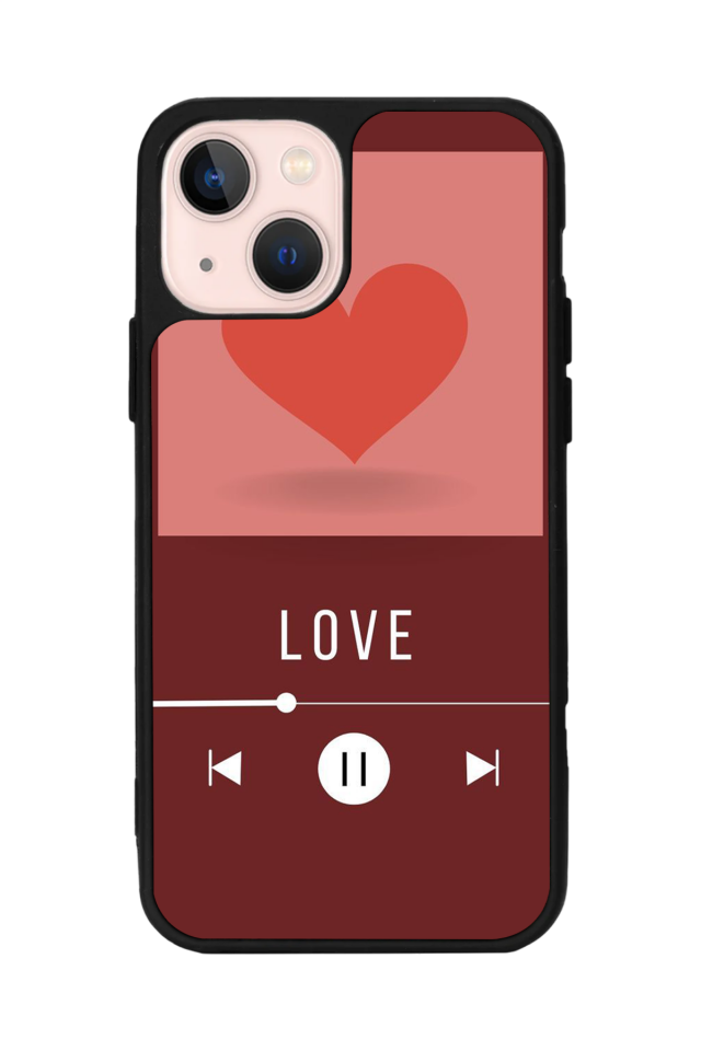 iPhone 15 Uyumlu Kalp Love Tasarımlı Glossy Premium Kılıf