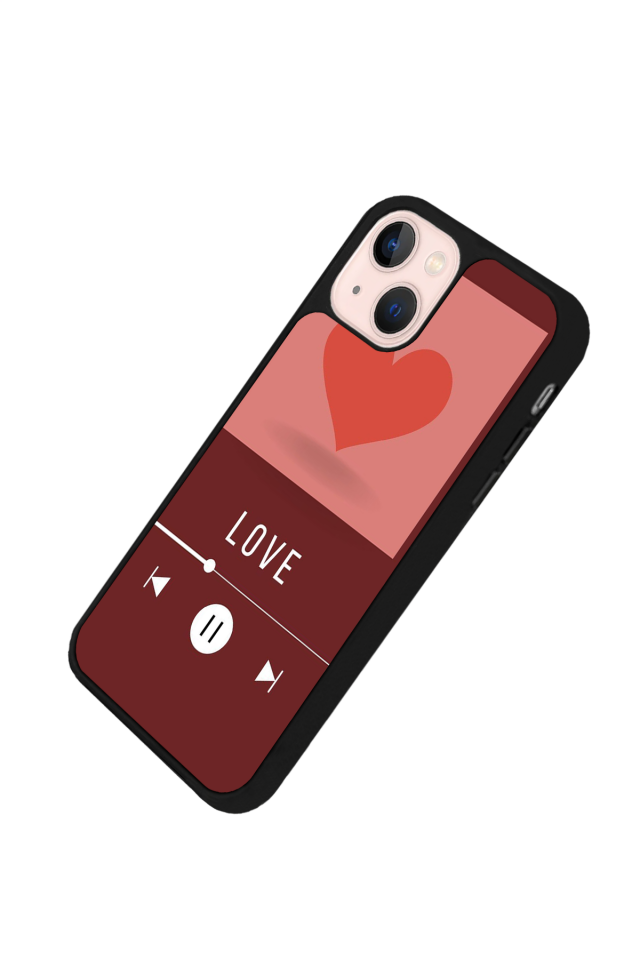iPhone 15 Uyumlu Kalp Love Tasarımlı Glossy Premium Kılıf