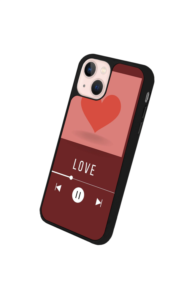 iPhone 15 Uyumlu Kalp Love Tasarımlı Glossy Premium Kılıf