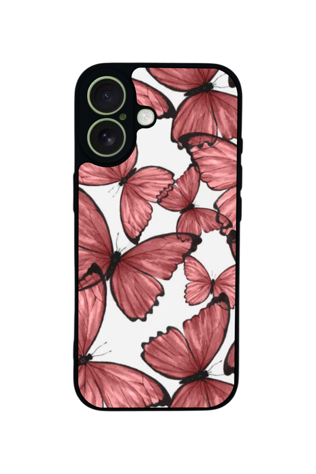 iPhone 17 Uyumlu Kelebek Tasarımlı Glossy Premium Kılıf