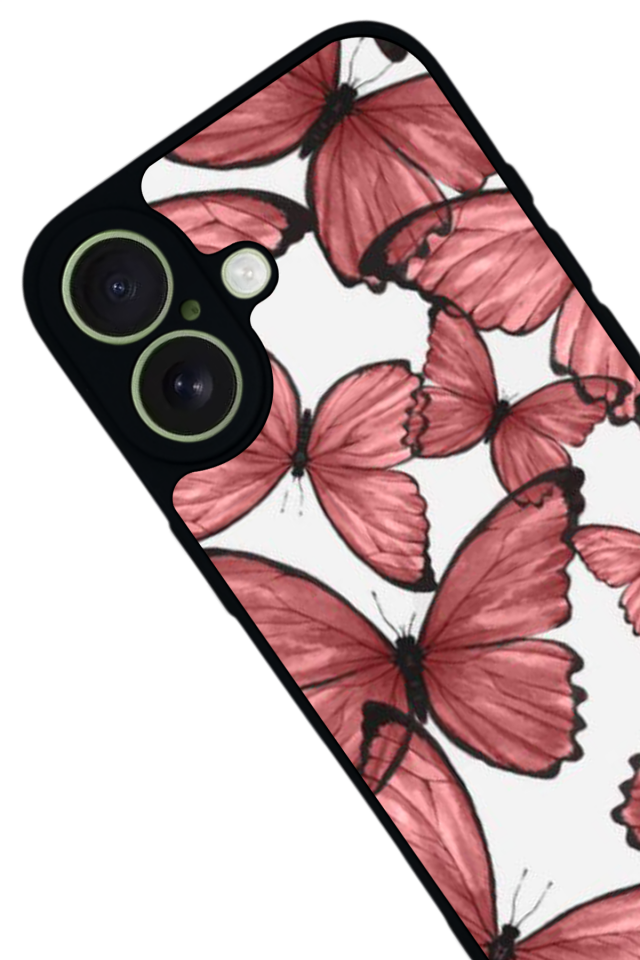 iPhone 17 Uyumlu Kelebek Tasarımlı Glossy Premium Kılıf