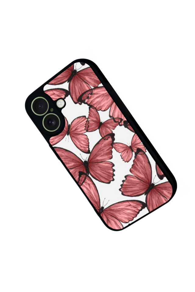 iPhone 17 Uyumlu Kelebek Tasarımlı Glossy Premium Kılıf