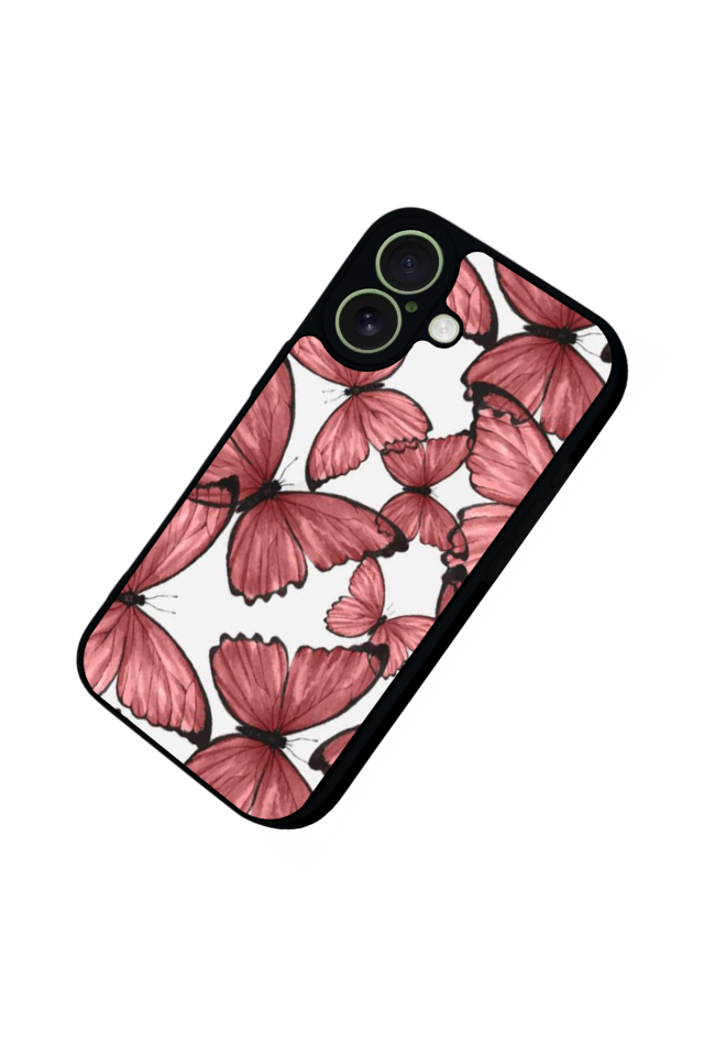 iPhone 17 Uyumlu Kelebek Tasarımlı Glossy Premium Kılıf