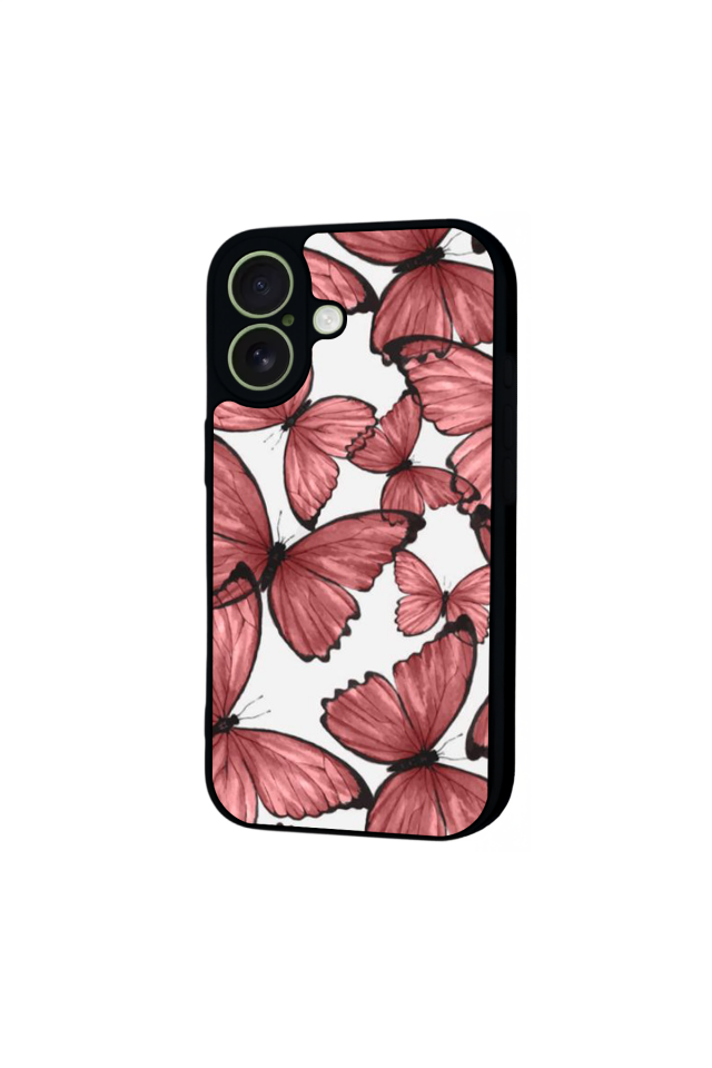 iPhone 17 Uyumlu Kelebek Tasarımlı Glossy Premium Kılıf