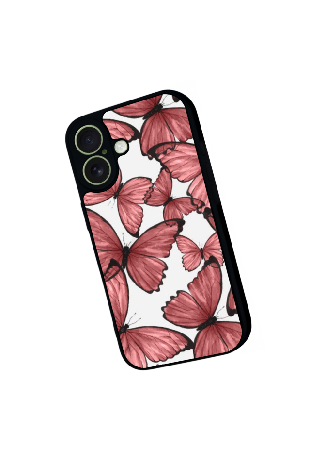 iPhone 17 Uyumlu Kelebek Tasarımlı Glossy Premium Kılıf