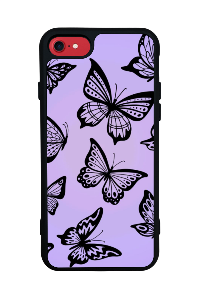 iPhone 7 Uyumlu Kelebek Tasarımlı Glossy Premium Kılıf