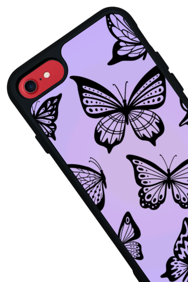 iPhone 7 Uyumlu Kelebek Tasarımlı Glossy Premium Kılıf