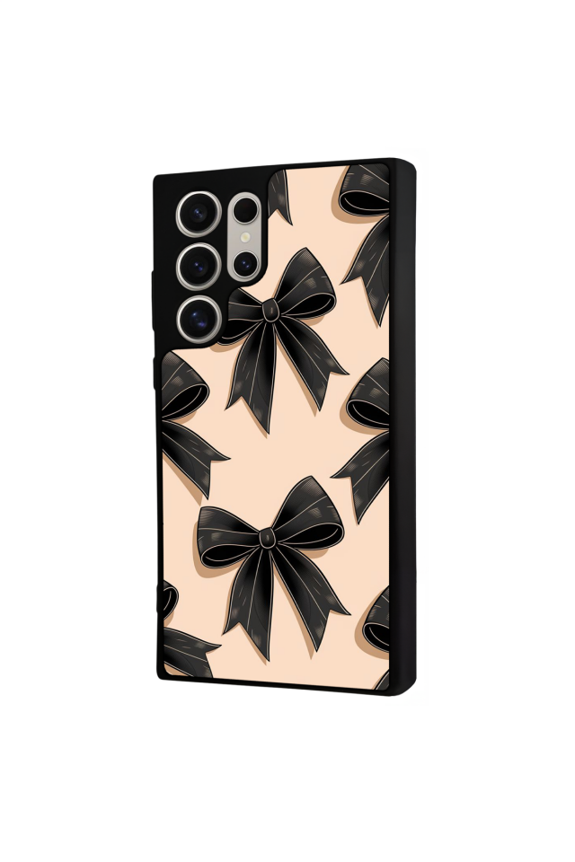 Samsung Galaxy S22 Ultra Uyumlu Kurdele Tasarımlı Glossy Premium Kılıf