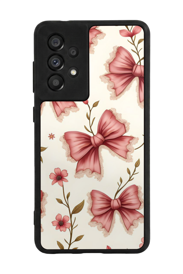 Samsung Galaxy A73 Uyumlu Kurdele Tasarımlı Glossy Premium Kılıf