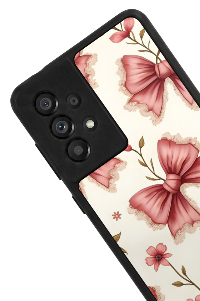 Samsung Galaxy A73 Uyumlu Kurdele Tasarımlı Glossy Premium Kılıf