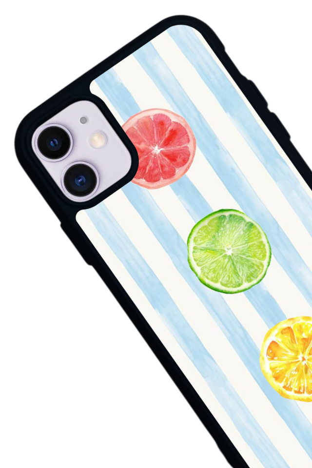 iPhone 11 Uyumlu Limon Tasarımlı Glossy Premium Kılıf