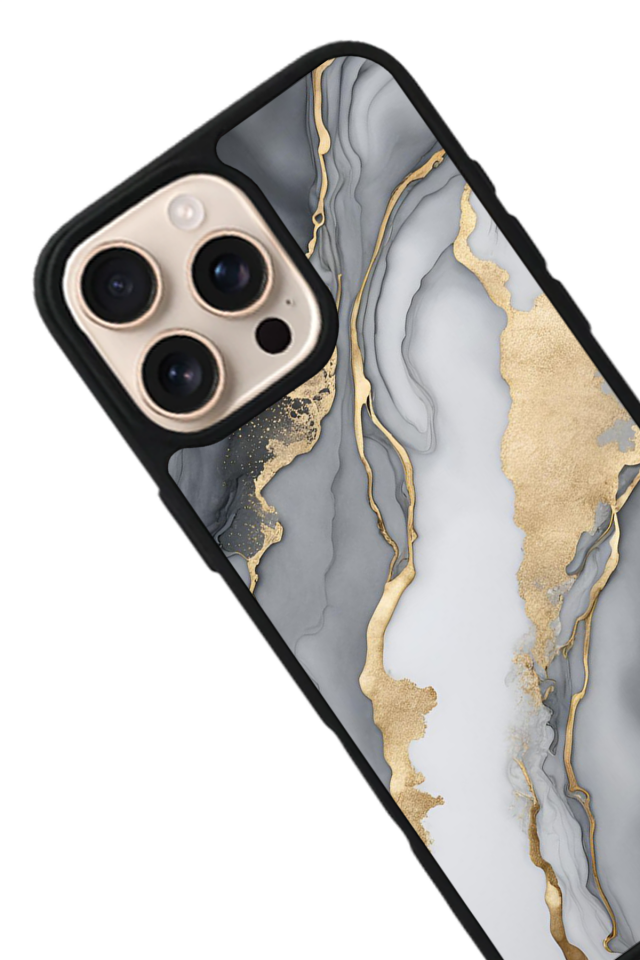 iPhone 14 Pro Max Uyumlu Mermer Marble Tasarımlı Glossy Premium Kılıf