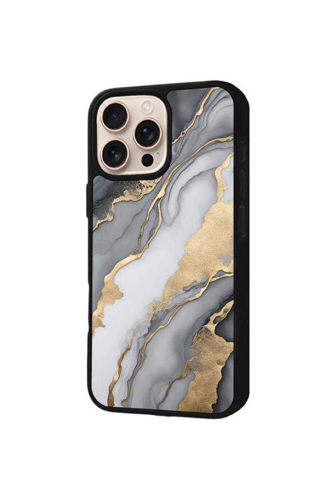 iPhone 14 Pro Max Uyumlu Mermer Marble Tasarımlı Glossy Premium Kılıf