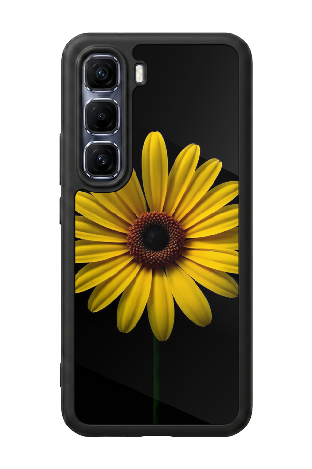 Infinix Hot 60 Pro Plus Uyumlu Papatya Tasarımlı Glossy Premium Kılıf