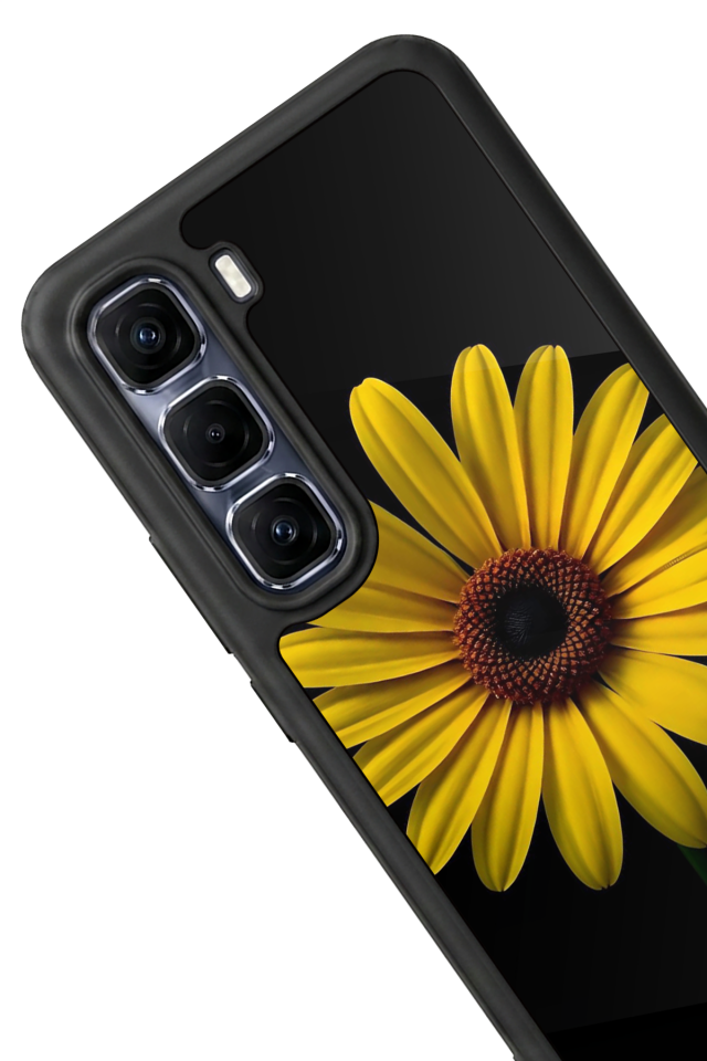 Infinix Hot 60 Pro Plus Uyumlu Papatya Tasarımlı Glossy Premium Kılıf