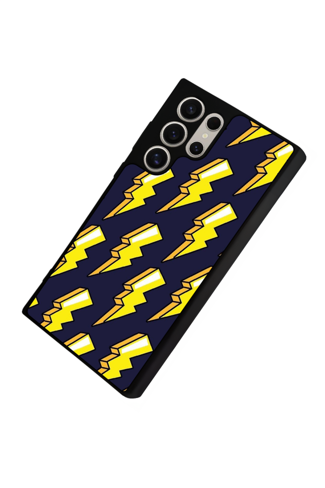 Samsung Galaxy S23 Ultra Uyumlu Simsek Tasarımlı Glossy Premium Kılıf